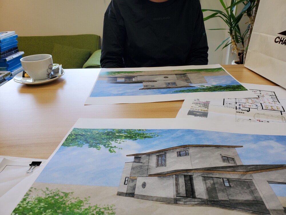 オシャレでモダンで住みやすい暮らしを考えたデザイン提案のある間取りと奈良県生駒市での好立地を工夫して活用する住まいの設計