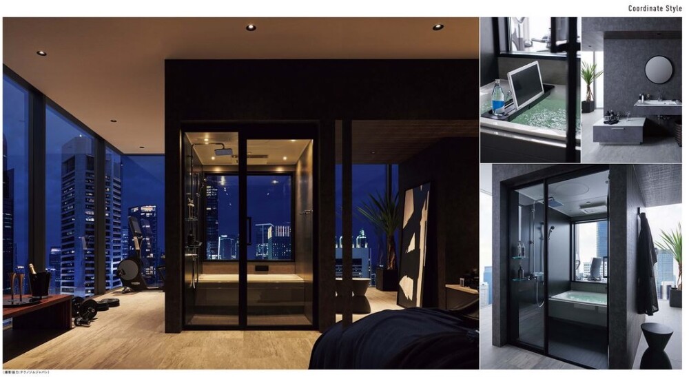 ホテルライクなタワマンライフを満喫するようなイメージのバスルーム、浴室の機能性と共にオシャレなホテルライクを満喫する暮らしの設計提案とデザイナーズ住宅の可能性